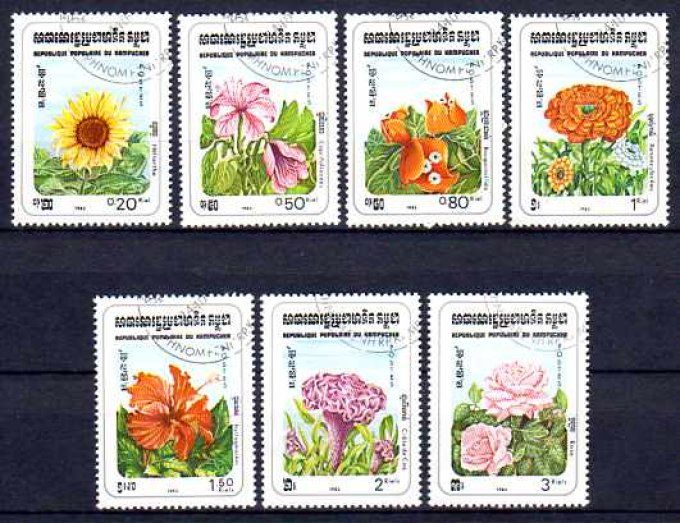 Kampuchea 1983 (FL59) série complète de 7 timbres oblitérés
