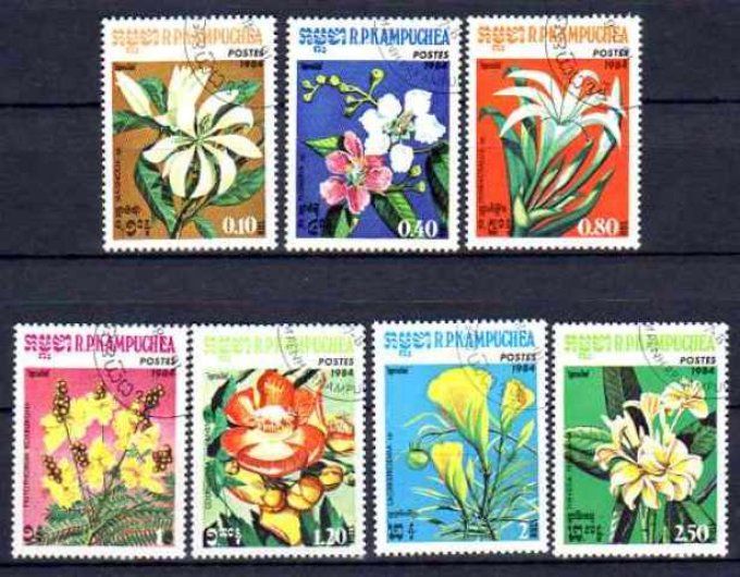 Kampuchea 1984 (FL63) série complète de 7 timbres oblitérés