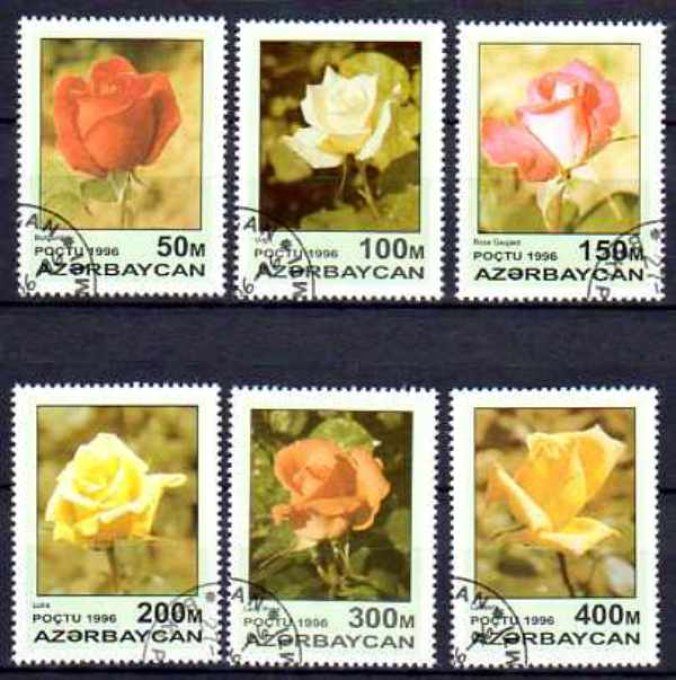 Azerbaidjan 1996 (FL84) série complète de 6 timbres oblitérés