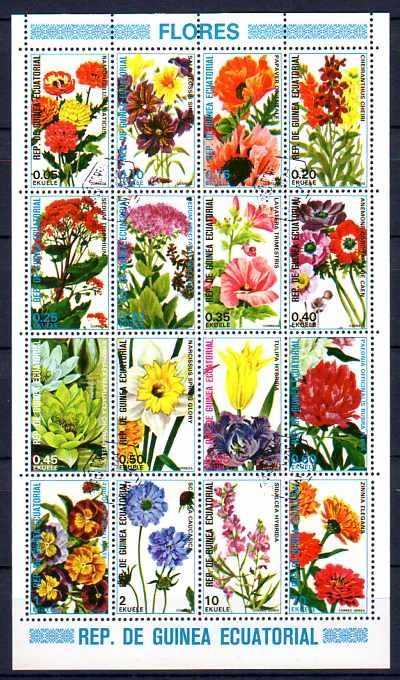 Guinée Equatoriale 1974 (FL99) série complète de 16 timbres oblitérés