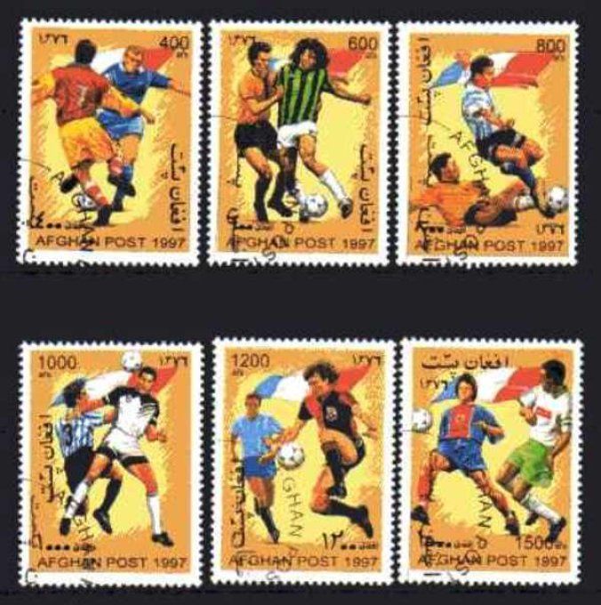 Afghanistan 1997 (foot2) série complète de 6 timbres oblitérés