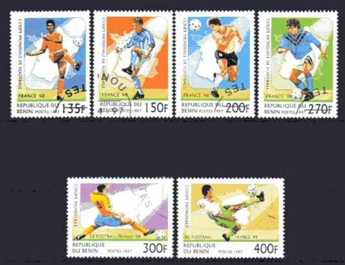 Bénin 1997 (foot4) série complète de 6 timbres oblitérés