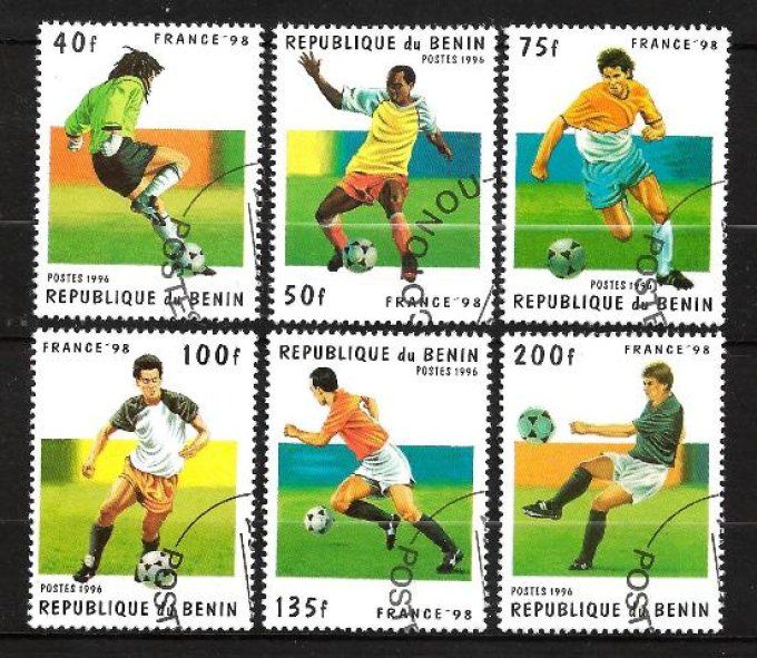Bénin 1996 (foot5) série complète de 6 timbres oblitérés
