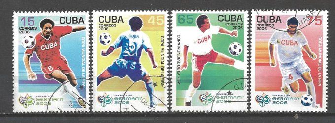 Cuba 2006 (Foot18) série complète de 4 timbres oblitérés 