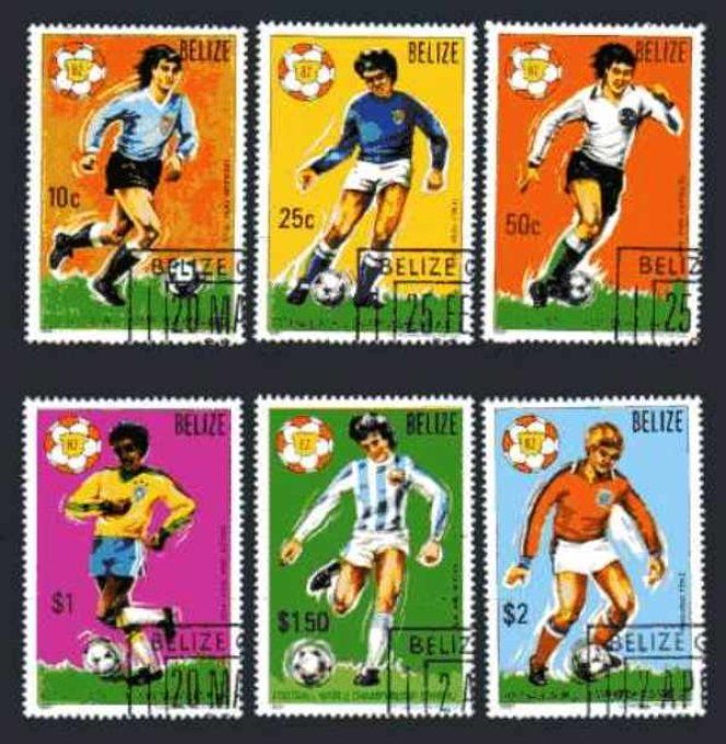 Belize 1981 (foot35) série complète de 6 timbres oblitérés