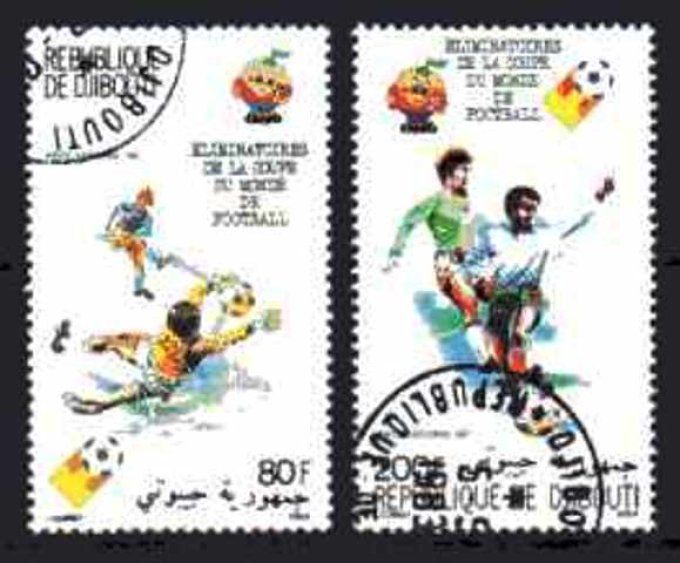 Djibouti 1981 (Foot48) série complète de 2 timbres oblitérés