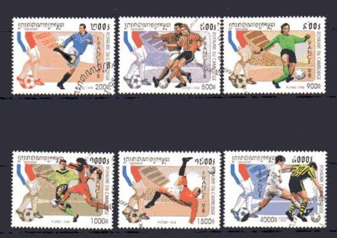 Cambodge 1998 (Foot57) série complète de 6 timbres oblitérés