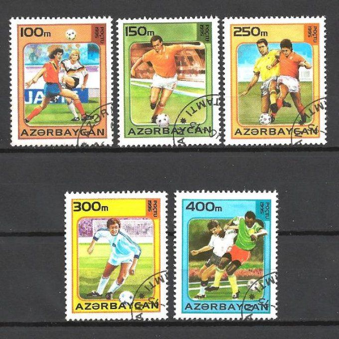 Azerbaidjan 1995 (foot61) série complète de 5 timbres oblitérés