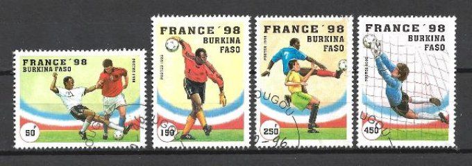 Burkina Faso 1996 (foot62) série complète de 4 timbres oblitérés