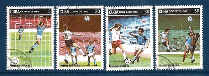 Cuba 1982 (Foot69) série complète de 4 timbres oblitérés