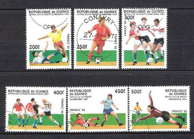 Guinée 1997 (Foot74) série complète de 6 timbres oblitérés