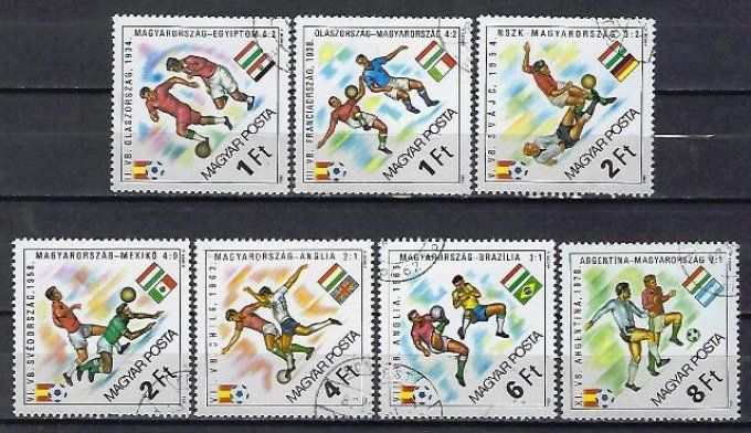 Hongrie 1982 (Foot82) série complète de 7 timbres oblitérés