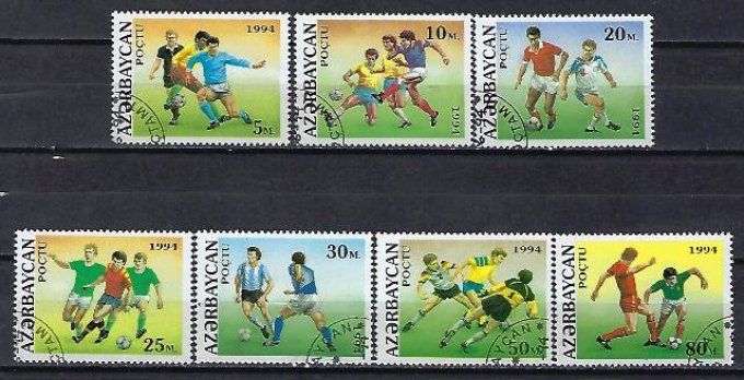 Azerbaidjan 1994 (foot83) série complète de 7 timbres oblitérés