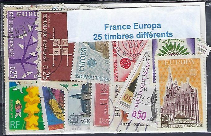 Collections de timbres de France oblitérés Europa