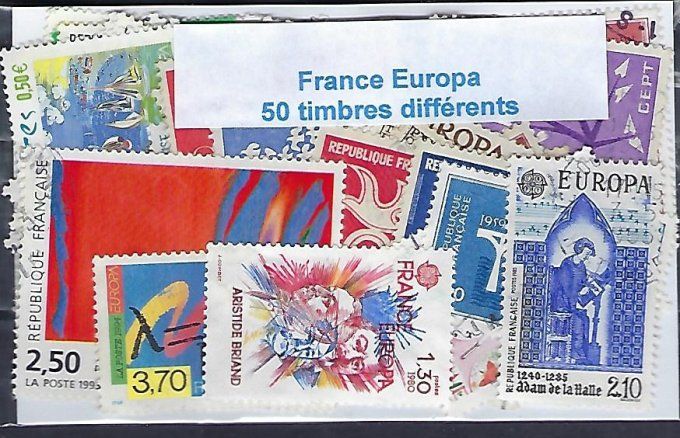 Collections de timbres de France oblitérés Europa