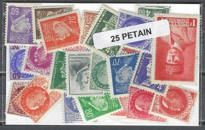 Collections de timbres de France neufs et oblitérés Pétain