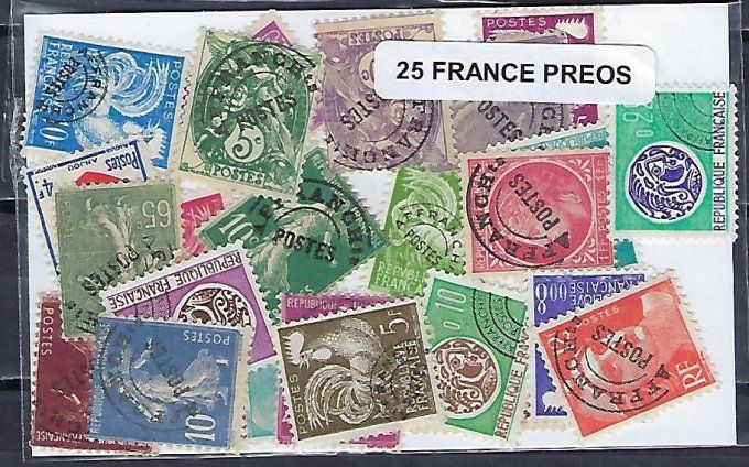 Collections de timbres oblitérés de France Préoblitérés