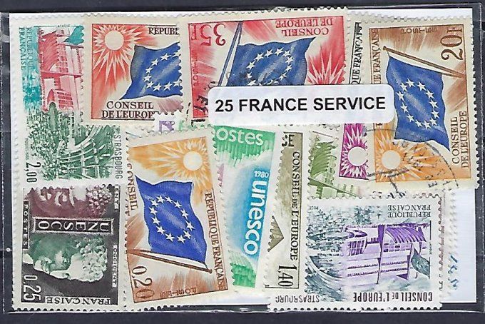 Collections de timbres de France neufs et oblitérés timbres de service