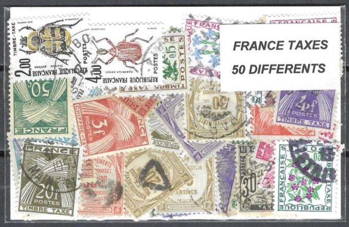 Collections de timbres de France oblitérés timbres taxes