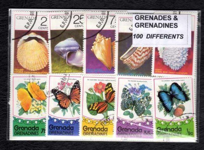 Collections de timbres de la Grenade et Grenadines
