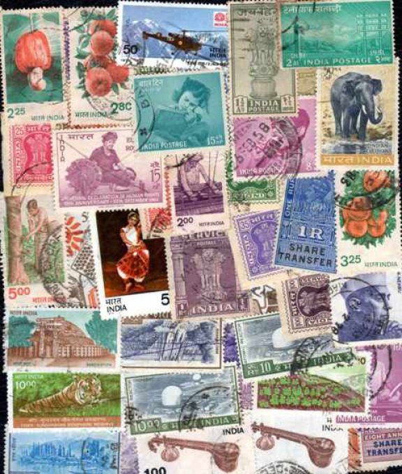 Collections de timbres d'Inde grands formats