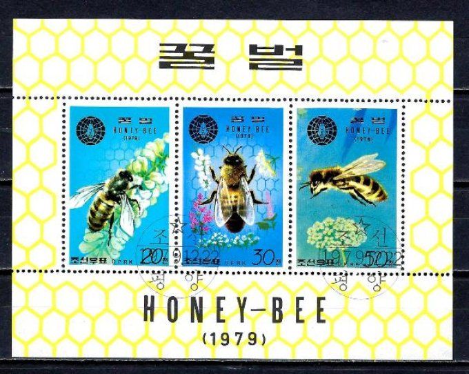 Corée du Nord 1979 (ins41) série complète de 3 timbres oblitérés