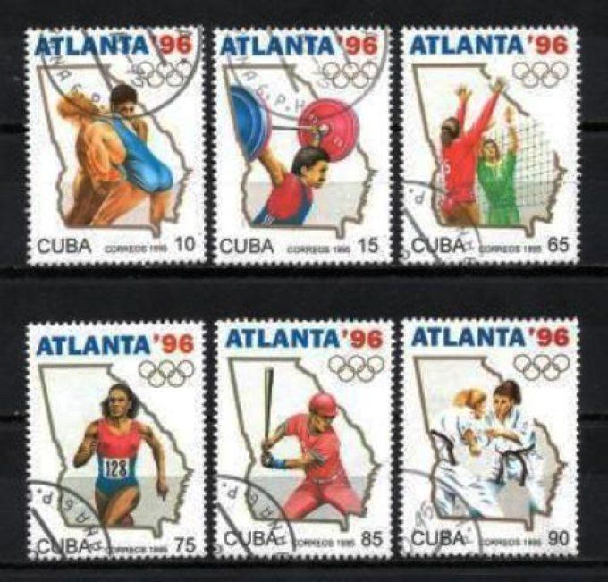 Cuba 1995 (JOete11) série complète de 6 timbres oblitérés