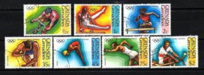 Grenade Grenadines 1976 (JOete13) série complète de 7 timbres oblitérés