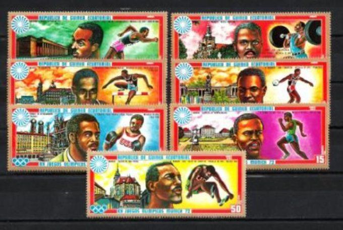 Guinée Equatoriale 1972 (JOete15) série complète de 7 timbres neufs ** luxe MNH