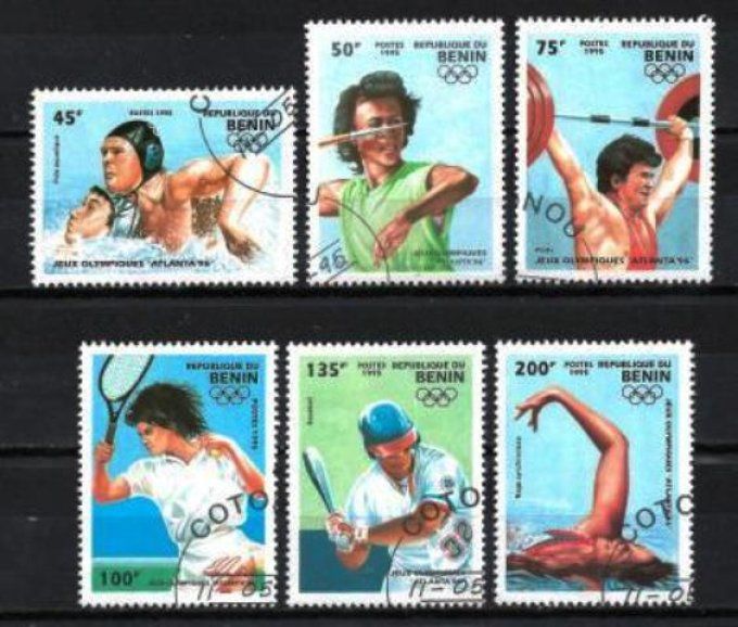 Bénin 1995 (JOété2) série complète de 6 timbres oblitérés