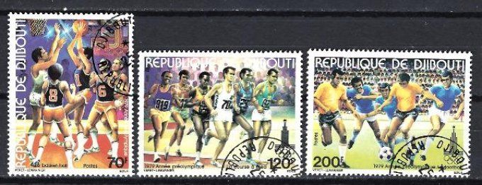 Djibouti 1979 (JOete33) série complète de 3 timbres oblitérés