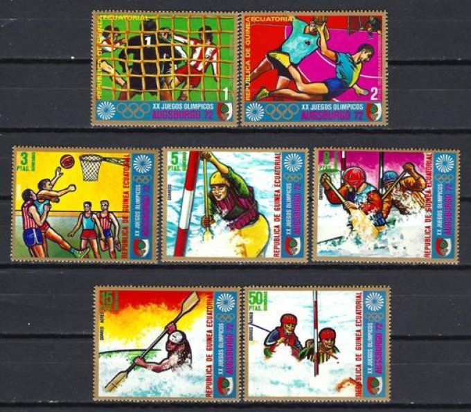 Guinée Equatoriale 1972 (JOete49) série complète de 7 timbres neufs ** luxe MNH