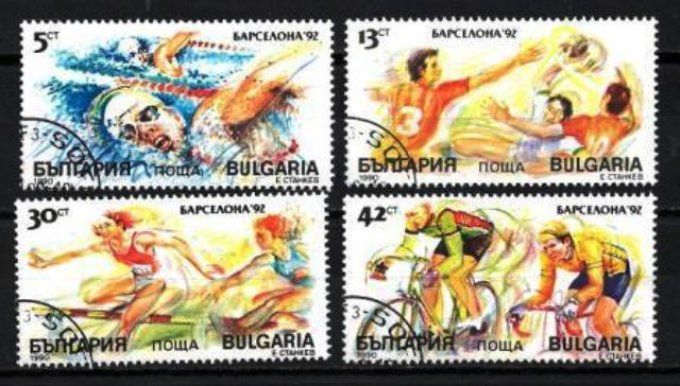 Bulgarie 1990 (JOete4) série complète de 4 timbres oblitérés
