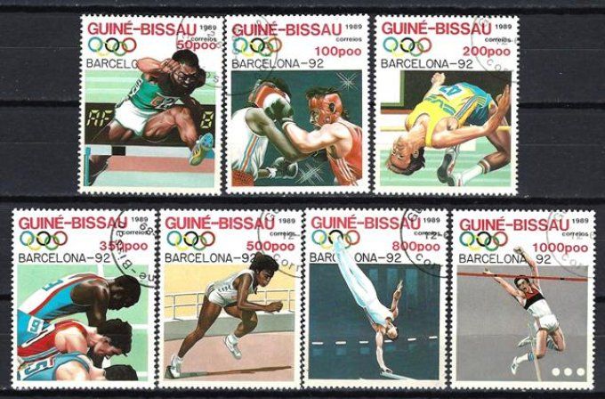 Guinée Bissau 1989 (JOete51) série complète de 7 timbres oblitérés