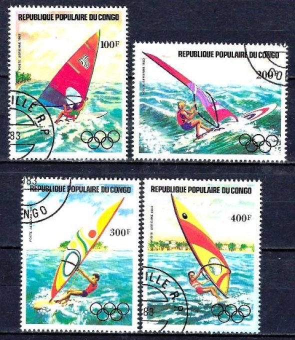 Congo 1983 (JOete5) série complète de 4 timbres oblitérés