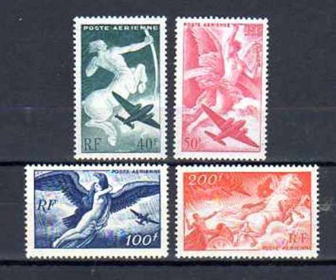 France 1946-1947 - Yvert poste aérienne n° 16 à 19 neuf ** luxe MNH