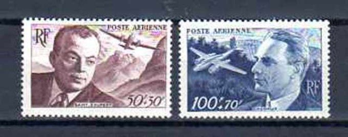 France 1947 - Yvert poste aérienne n° 21 et 22 neuf ** luxe MNH