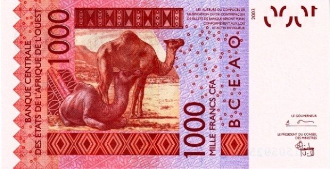 Billet du Burkina Faso 1000 francs année 2003 pick 315a UNC