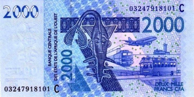 Billet du Burkina Faso 2000 francs année 2003 pick 316a UNC
