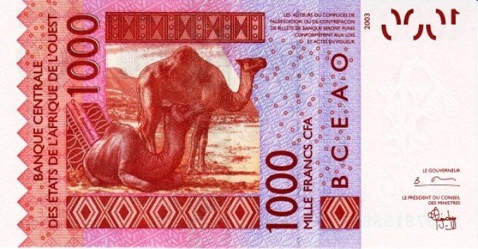 Billet du Niger 1000 francs année 2004 pick 615b UNC