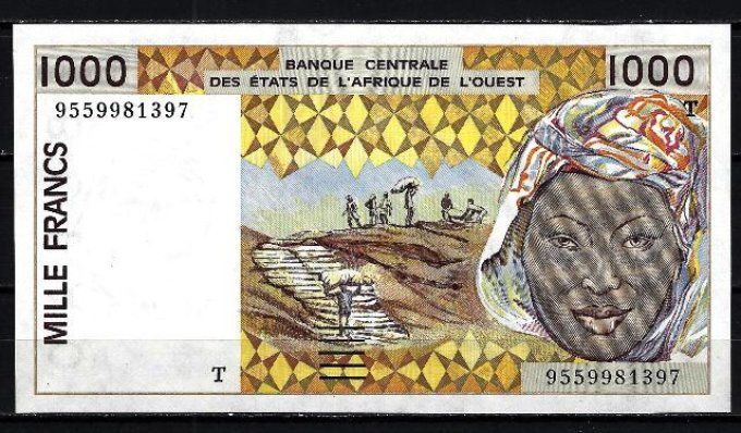 Billet du Togo 1000 francs année 1995 pick 811e UNC