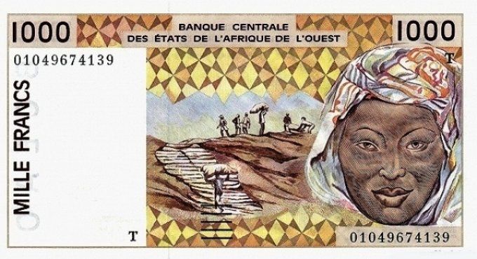 Billet du Togo 1000 francs année 2001 pick 811k UNC