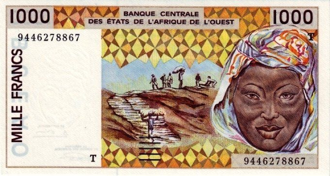 Billet du Togo 1000 francs année 1994 pick 811d UNC