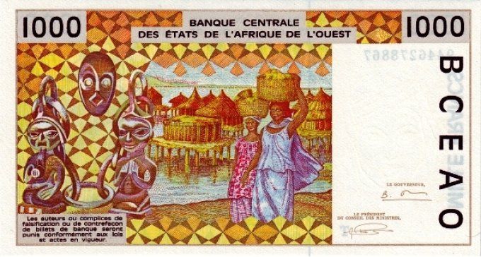 Billet du Togo 1000 francs année 1994 pick 811d UNC