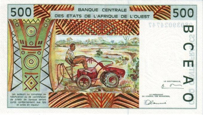 Billet de Guinée Bissau 500 francs année 1998 pick 910c UNC